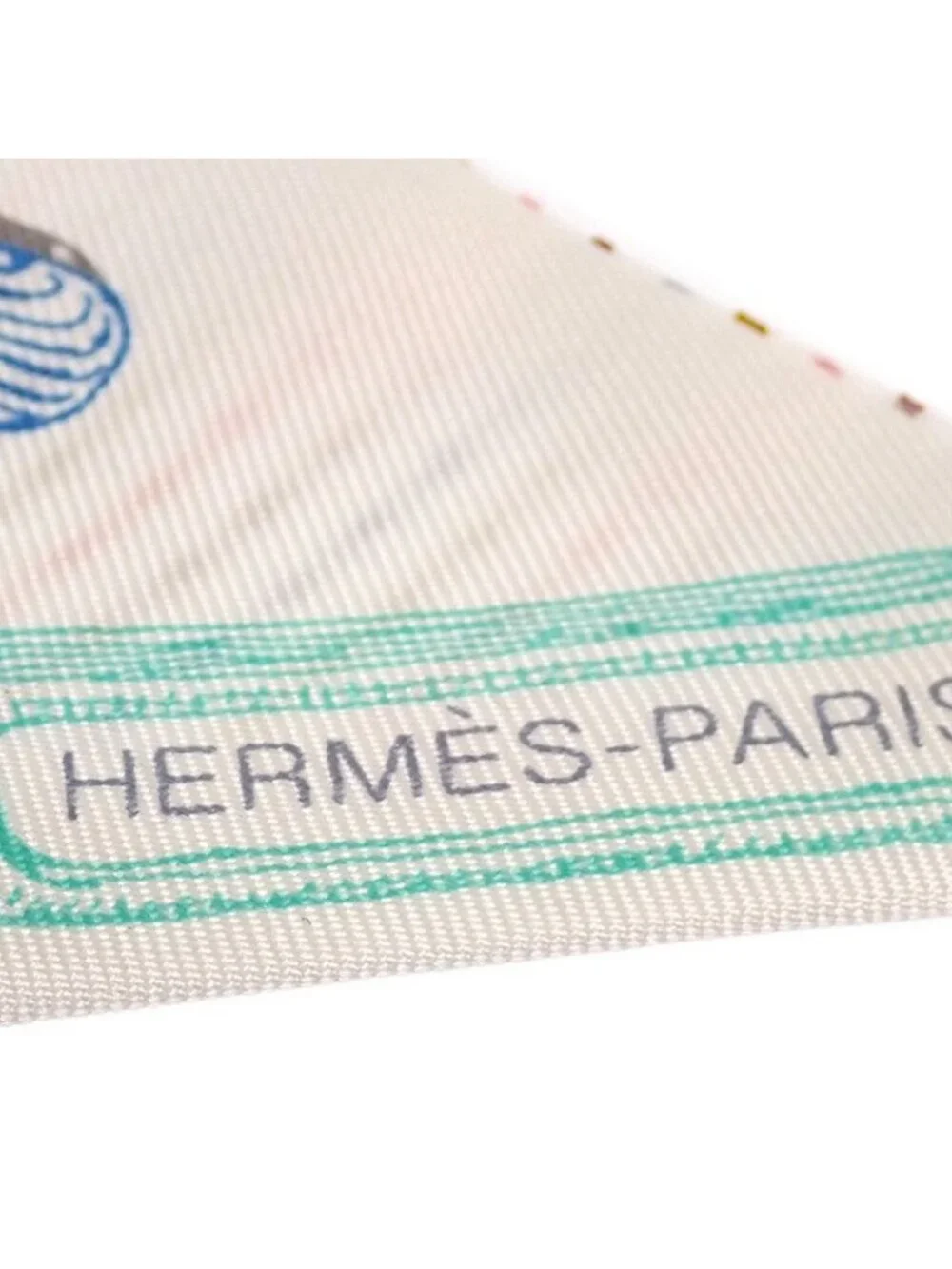 ★SOLD★ Hermes Twilly Pointier Chevaloscope Neon 04 Logo Scarf Silk White Rose - Picture 9 of 11